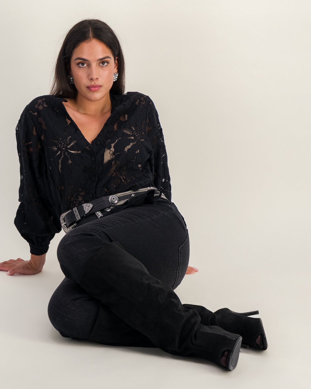 Chemise Raphy Noir Femme | Almé - Noir