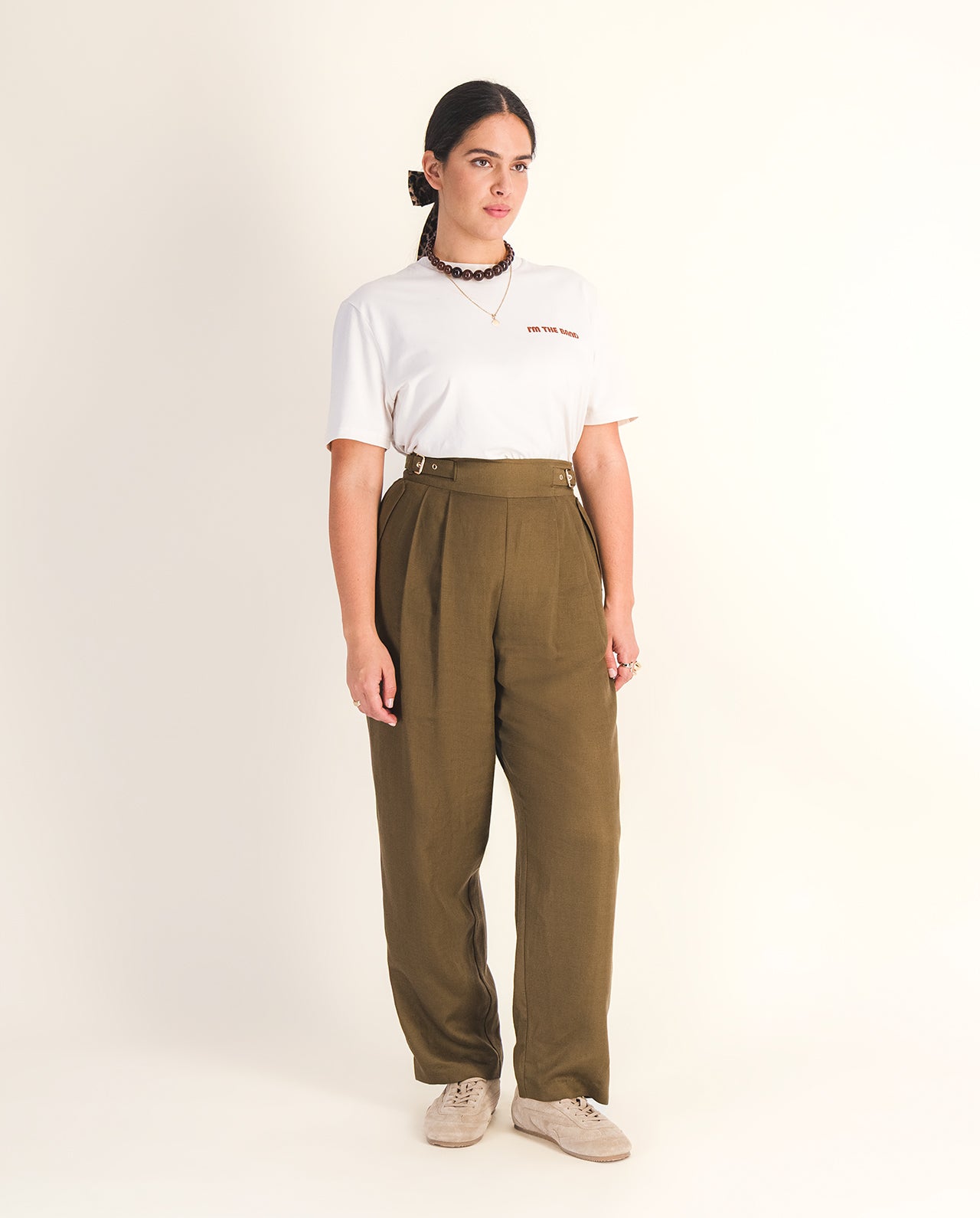 Pantalon Faubourg Vert Femme | Almé - Olive