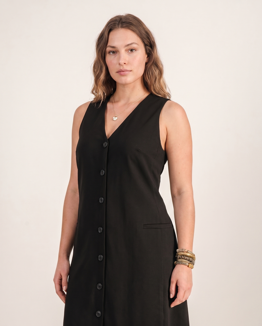 silk black tie wedding guest dress Cassie Dress XS / White / Rayon